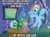 Size: 800x587 | Tagged: safe, edit, edited screencap, screencap, rainbow dash, spike, tank, g4, tanks for the memories, flying, image macro, meme, new rainbow dash, spike's room