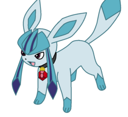 Size: 804x732 | Tagged: safe, sonata dusk, glaceon, g4, female, gem, jewelry, necklace, pokefied, pokémon, simple background, siren gem, solo, species swap, white background