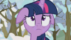 Size: 500x281 | Tagged: safe, screencap, twilight sparkle, alicorn, pony, g4, tanks for the memories, animated, female, floppy ears, game of thrones, mare, meme, solo, twilight sparkle (alicorn), twilight starkle, winter is coming, worried
