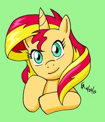 Size: 600x695 | Tagged: safe, artist:mayorlight, sunset shimmer, pony, unicorn, g4, female, looking at you, solo