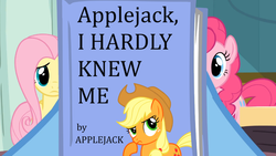 Size: 915x515 | Tagged: safe, edit, edited screencap, screencap, applejack, fluttershy, pinkie pie, rainbow dash, g4, autobiography, book, male, the simpsons