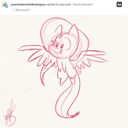 Size: 1280x1280 | Tagged: safe, artist:fluttershythekind, fluttershy, g4, doodle, female, solo