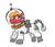 Size: 499x432 | Tagged: safe, artist:jargon scott, big macintosh, earth pony, pony, g4, astronaut, cosmonaut, female, helmet, macareina, mare, rule 63, solo, spacesuit, too many macareinas