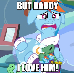 Size: 1093x1077 | Tagged: safe, screencap, rainbow dash, tank, g4, tanks for the memories, clothes, crying, dashie slippers, depression dash, image macro, implied bow hothoof, meme, tank slippers