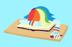 Size: 1000x650 | Tagged: safe, artist:magneticskye, rainbow dash, human, equestria girls, g4, female, lineless, sleeping, solo