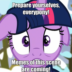 Size: 739x739 | Tagged: safe, edit, edited screencap, screencap, twilight sparkle, alicorn, pony, g4, tanks for the memories, caption, female, game of thrones, image macro, mare, meme, reference, text, twilight sparkle (alicorn), winter is coming