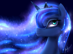 Size: 1600x1200 | Tagged: safe, artist:brightcrystaldark, princess luna, g4, female, portrait, solo