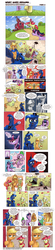 Size: 1247x5658 | Tagged: safe, artist:saturdaymorningproj, apple bloom, applejack, big macintosh, granny smith, princess luna, spike, twilight sparkle, alicorn, earth pony, pony, comic:what goes around, g4, blushing, comic, ear pull, female, fight, filly, foal, magic, male, mare, ship:lunamac, shipping, straight, sweet apple acres, telekinesis, twilight sparkle (alicorn)