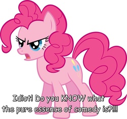 Size: 923x865 | Tagged: safe, pinkie pie, g4, casper (1995), comic sans, female, image macro, meme, nostalgia critic, solo, text edit