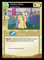 Size: 1079x1488 | Tagged: safe, artist:silent shadow, oc, oc only, oc:golden gates, babscon, babscon mascots, ccg, fake