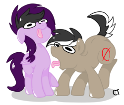 Size: 6000x5120 | Tagged: safe, artist:shinypikachu25, oc, oc only, oc:spiral swirl, oc:zilch, absurd resolution, couple, cutie mark, much pone, relationship, shipping, smiling, tongue out, wow