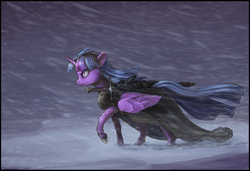 Size: 2926x2000 | Tagged: safe, artist:i-am-knot, twilight sparkle, alicorn, pony, g4, tanks for the memories, crossover, female, game of thrones, high res, mare, ned stark, reference, twilight sparkle (alicorn), twilight starkle, winter is coming