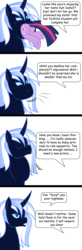 Size: 1600x4889 | Tagged: safe, artist:somashield, princess luna, twilight sparkle, oc, oc:soma shield, pony, unicorn, g4, burp, butt, comic, dialogue, female, plot, preylight, simple background, transparent background, vore