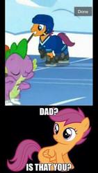 Size: 540x960 | Tagged: safe, forecheck, scootaloo, g4, tanks for the memories, family, image macro, meme, scootadad