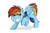 Size: 1500x996 | Tagged: safe, artist:rubywave32, rainbow dash, g4, backwards cutie mark, female, grin, solo