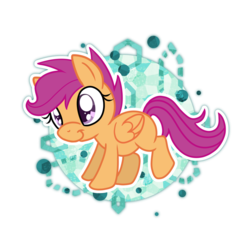 Size: 1024x1024 | Tagged: safe, artist:kazziepones, scootaloo, g4, female, simple background, solo, transparent background