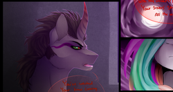 Size: 2160x1152 | Tagged: safe, artist:onion-eyed-goat, king sombra, g4, male, solo