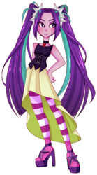 Size: 526x944 | Tagged: safe, artist:ame-baki, artist:looji, aria blaze, equestria girls, g4, my little pony equestria girls: rainbow rocks, clothes, dress, female, solo