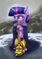 Size: 2136x3000 | Tagged: safe, artist:discorded, twilight sparkle, alicorn, pony, g4, tanks for the memories, belly button, eddard stark, female, game of thrones, high res, mare, ned stark, twilight scepter, twilight sparkle (alicorn), twilight starkle, winter is coming
