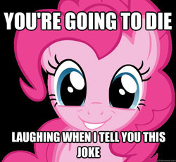 Size: 625x574 | Tagged: safe, pinkie pie, earth pony, pony, g4, black background, cute, dating site murderer, female, image macro, looking at you, mare, meme, simple background