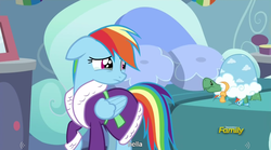 Size: 1279x710 | Tagged: safe, screencap, rainbow dash, tank, pegasus, tortoise, g4, tanks for the memories, crying, meme, youtube caption