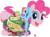 Size: 670x500 | Tagged: safe, artist:pegachess, pinkie pie, rainbow dash, twilight sparkle, alicorn, pony, ask the resized ponies, g4, female, giant pony, giantess, golden oaks library, macro, mare, twilight sparkle (alicorn)