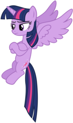 Size: 1673x2816 | Tagged: source needed, safe, artist:a4r91n, twilight sparkle, alicorn, pony, g4, crossed hooves, female, flying, mare, simple background, transparent background, twilight sparkle (alicorn), twilight sparkle is not amused, vector