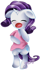 Size: 2994x5142 | Tagged: safe, artist:yuukon, rarity, pony, g4, bipedal, clothes, female, simple background, sleepy, solo, t-shirt, transparent background