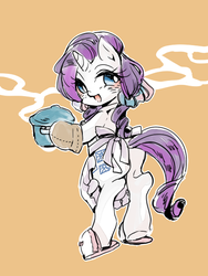 Size: 480x640 | Tagged: safe, artist:wan, rarity, pony, g4, bipedal, clothes, female, gloves, solo