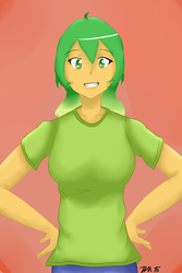 Size: 2000x3000 | Tagged: safe, artist:jaybeaniemags, spike, human, g4, barb, high res, humanized, rule 63, solo