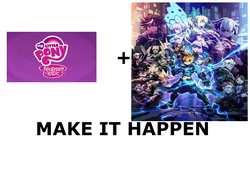 Size: 1337x920 | Tagged: safe, g4, azure striker gunvolt, exploitable meme, gunvolt, lumen, make it happen, meme