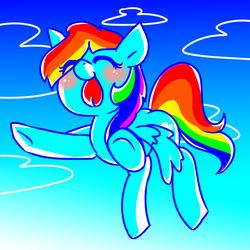 Size: 800x799 | Tagged: safe, artist:opya, rainbow dash, g4, female, flying, solo