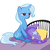 Size: 500x500 | Tagged: safe, artist:pan, trixie, pony, unicorn, g4, bed, female, mare, pillow, solo