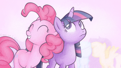 Size: 1650x936 | Tagged: safe, artist:littlebuster-k2, pinkie pie, twilight sparkle, friendship is magic, g4, scene interpretation