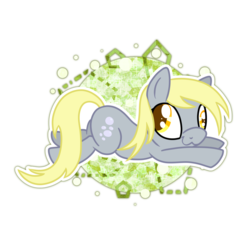 Size: 1024x1024 | Tagged: safe, artist:kazziepones, derpy hooves, pegasus, pony, g4, :3, chibi, female, mare, simple background, solo, transparent background