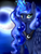 Size: 1536x2048 | Tagged: safe, artist:canelamoon, princess luna, g4, crescent moon, female, magic, moon, moonrise, solo