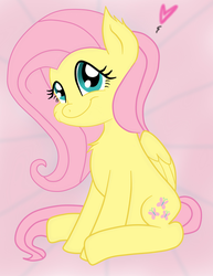 Size: 800x1038 | Tagged: safe, artist:fluutters, fluttershy, g4, female, sitting, smiling, solo