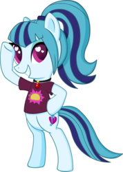 Size: 2134x3000 | Tagged: safe, artist:doctor-g, sonata dusk, pony, g4, bipedal, clothes, female, food, grin, heart eyes, high res, ponified, shirt, simple background, smiling, solo, sonataco, t-shirt, taco, that girl sure loves tacos, that pony sure does love tacos, that siren sure does love tacos, transparent background, wingding eyes