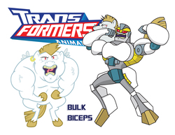 Size: 3300x2550 | Tagged: safe, artist:inspectornills, bulk biceps, g4, crossover, high res, male, solo, transformares, transformerfied, transformers, transformers animated, vein