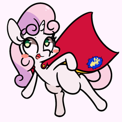 Size: 1000x1000 | Tagged: safe, artist:turtlefarminguy, sweetie belle, g4, cape, clothes, cmc cape