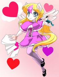Size: 1600x2100 | Tagged: safe, artist:skecchiart, oc, oc only, oc:inkie heart, anthro, plantigrade anthro, ask inkie heart, ambiguous facial structure, clothes, cutie mark, dress, heart, looking at you, solo