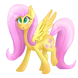 Size: 1200x1200 | Tagged: safe, artist:mini-mio, fluttershy, g4, female, simple background, solo, surprised, transparent background