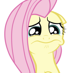 Size: 2000x2000 | Tagged: safe, fluttershy, pegasus, pony, g4, season 5, tanks for the memories, crying, cute, dilated pupils, female, floppy ears, fluttercry, high res, mare, reaction image, sad, sadorable, shyabetes, simple background, solo, teary eyes, transparent background, vector