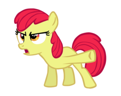 Size: 1240x981 | Tagged: dead source, safe, artist:comfydove, apple bloom, g4, cropped, female, missing accessory, simple background, solo, transparent background, vector
