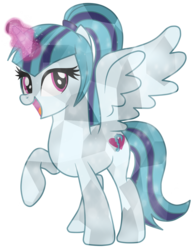 Size: 4500x5827 | Tagged: safe, artist:mixiepie, sonata dusk, alicorn, crystal alicorn, pony, g4, absurd resolution, crystallized, female, magic, ponified, simple background, solo, sonatacorn, transparent background, vector