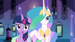 Size: 1366x768 | Tagged: safe, screencap, princess celestia, twilight sparkle, equestria girls, g4, my little pony equestria girls