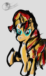 Size: 480x800 | Tagged: safe, artist:gallifreyanequine, sunset shimmer, pony, unicorn, g4, phone art, ponified