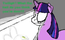 Size: 800x500 | Tagged: safe, artist:gallifreyanequine, spike, twilight sparkle, mentally advanced series, g4, empty eyes, mastream art, mentally advanced stream