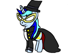 Size: 800x600 | Tagged: safe, artist:gallifreyanequine, minuette, g4, 1000 hours in ms paint, clothes, hat, ms paint, sailor moon (series), suit, top hat, tuxedo mask