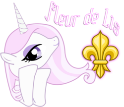 Size: 962x830 | Tagged: safe, artist:pinkanon, fleur-de-lis, pony, unicorn, g4, cutie mark, female, head in hooves, looking at you, mare, portrait, simple background, smiling, transparent background